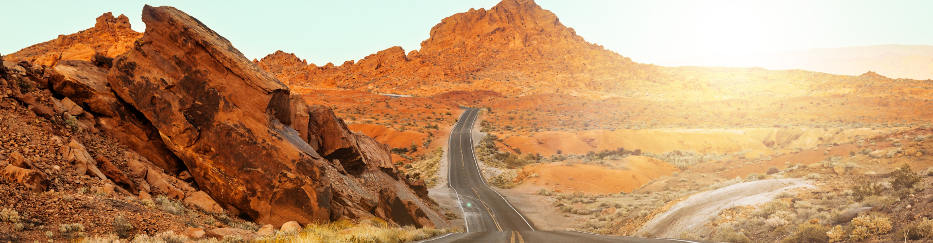 A road in the mountains.