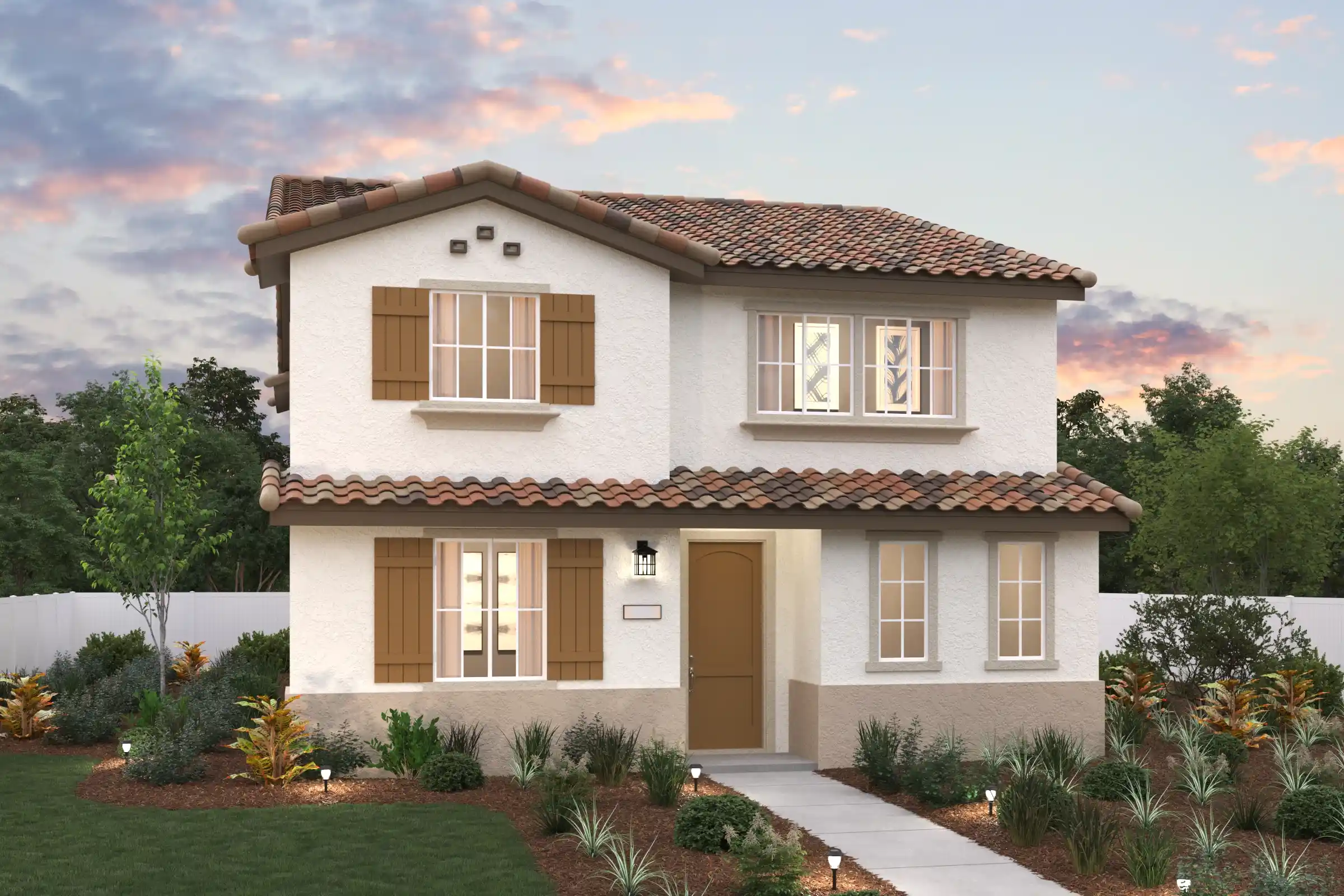 A house with a driveway.