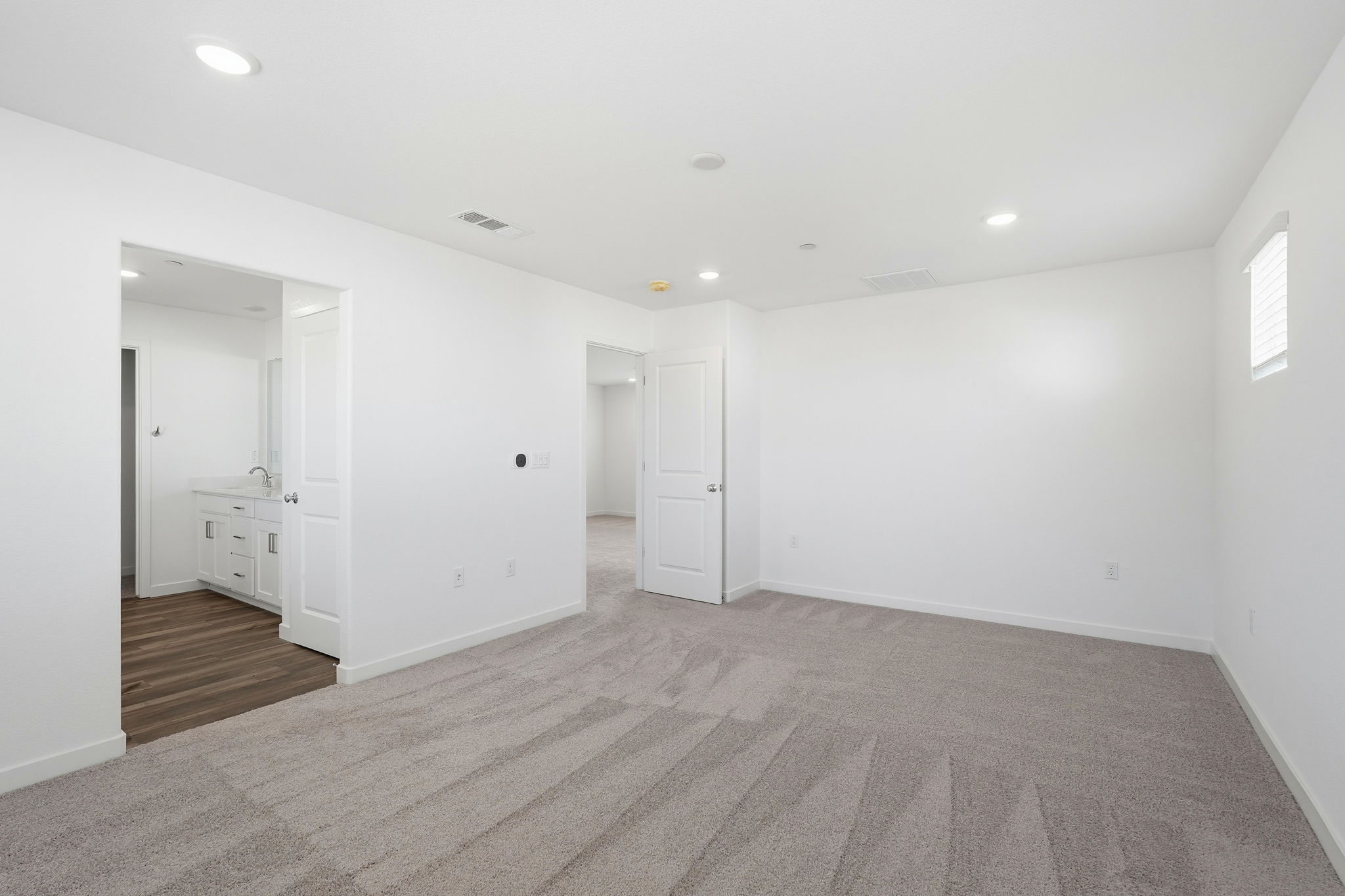 A room with white walls.