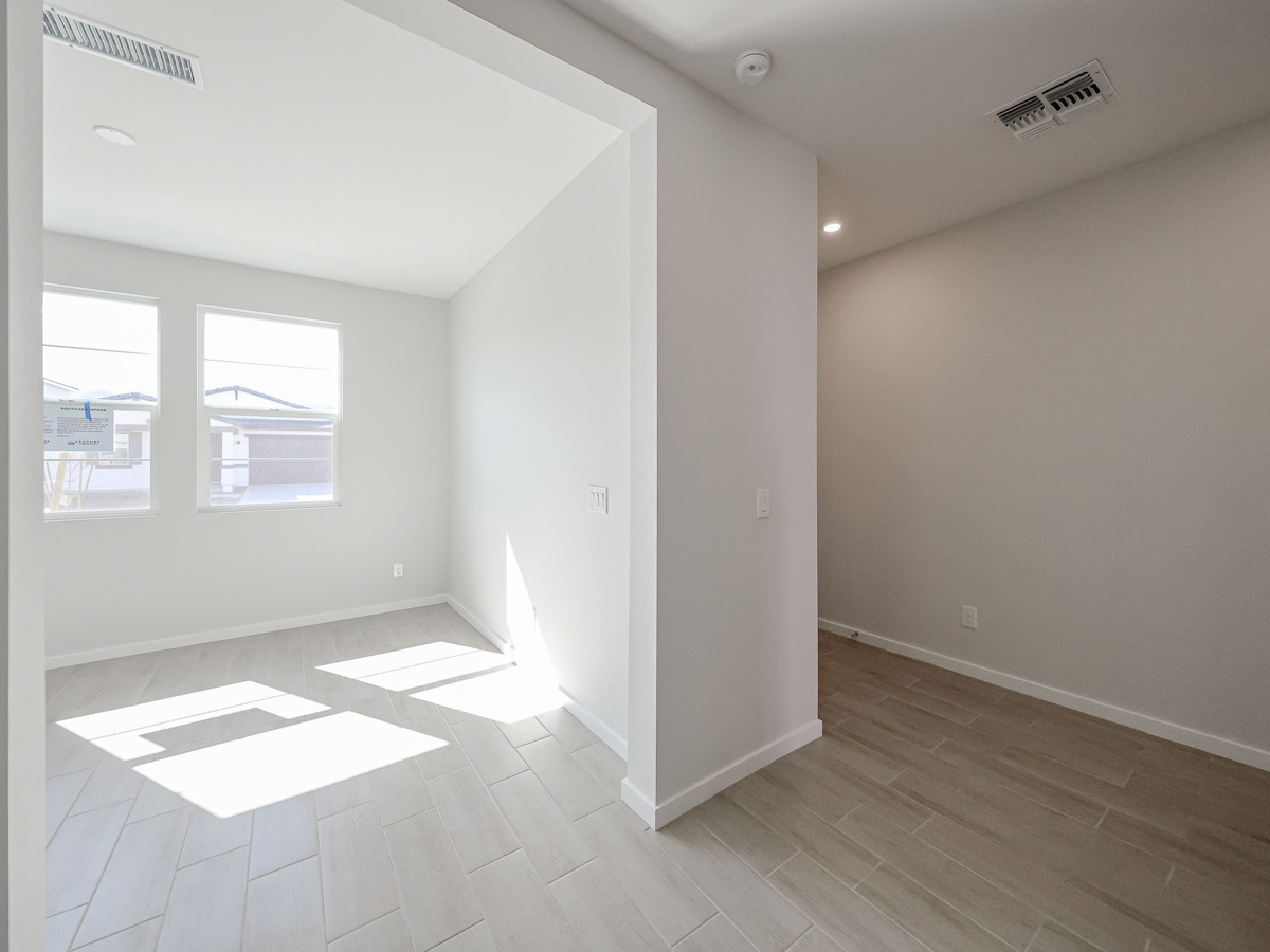 A room with white walls.