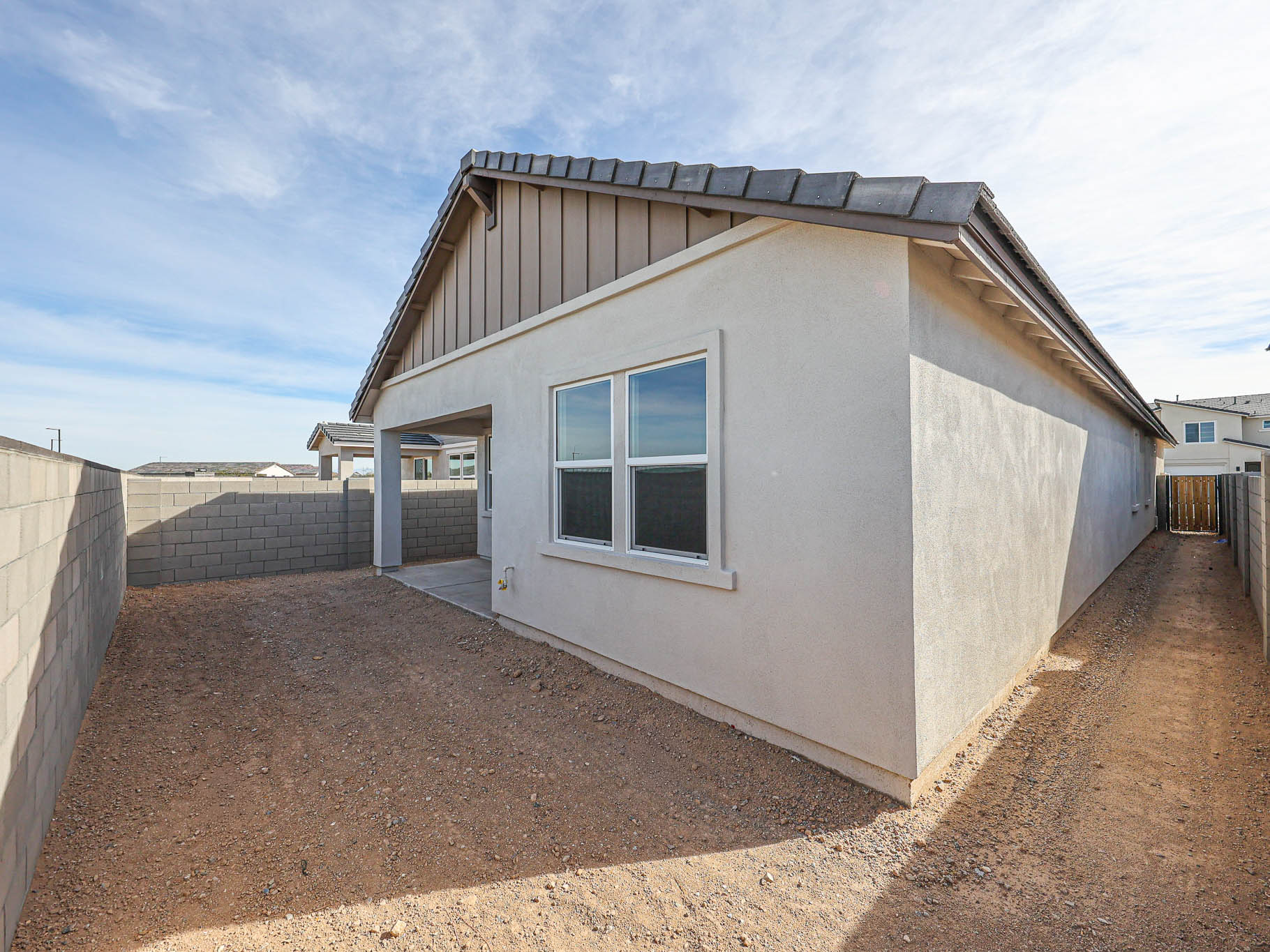 A house under construction.