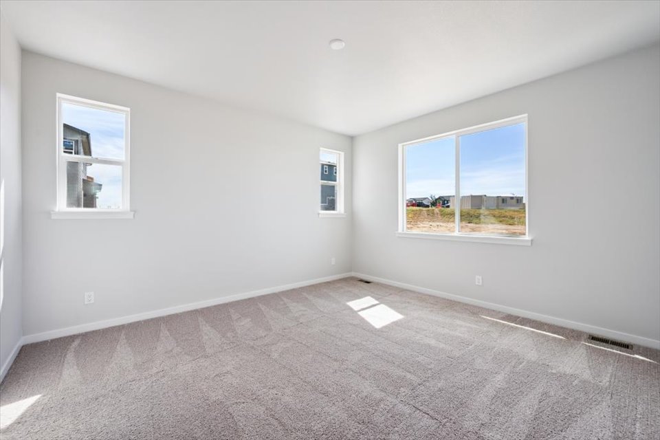 A room with windows.