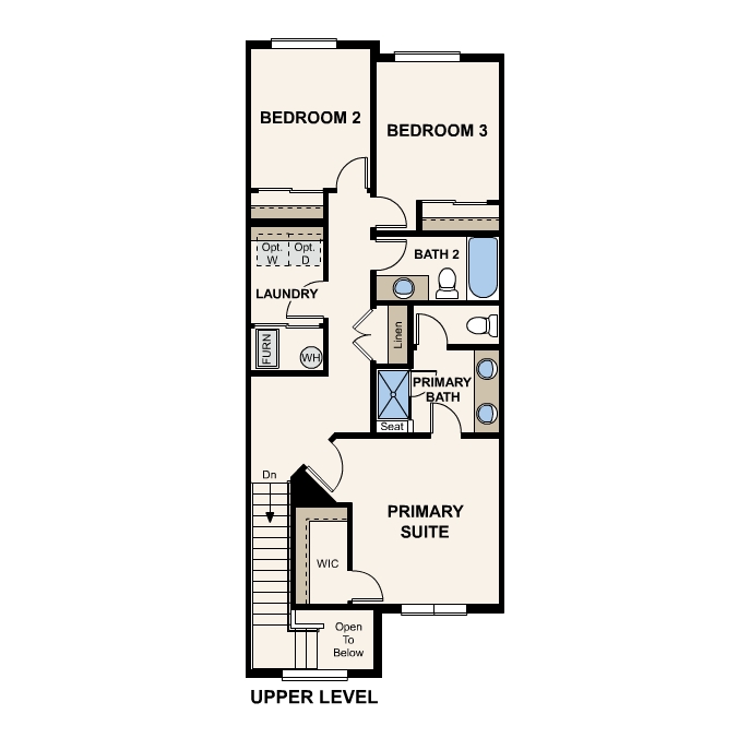 Diagram, engineering drawing. 203 Floorplan, Upper Level