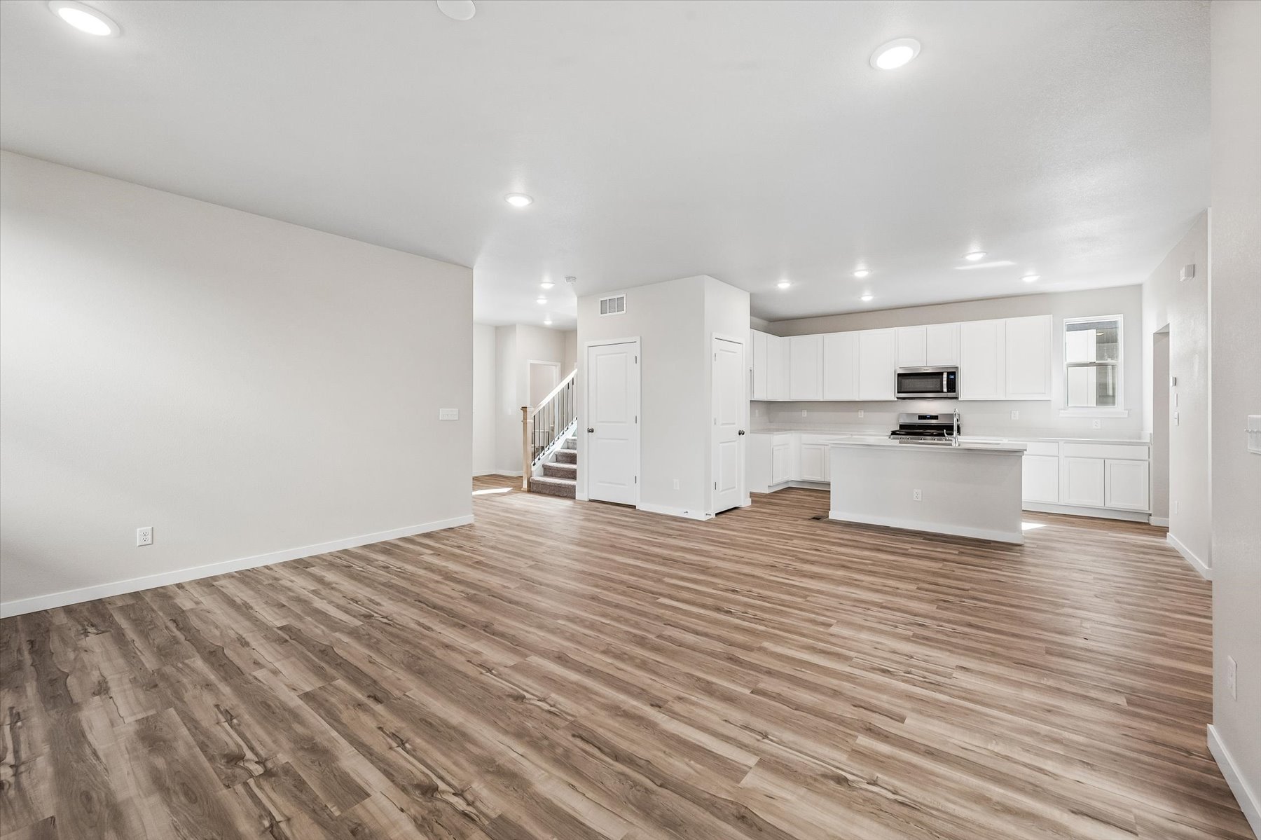 A large empty kitchen.