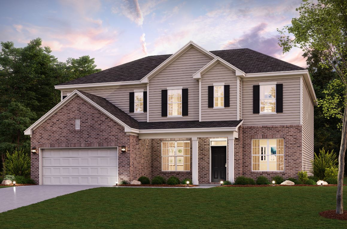 A house with a garage.