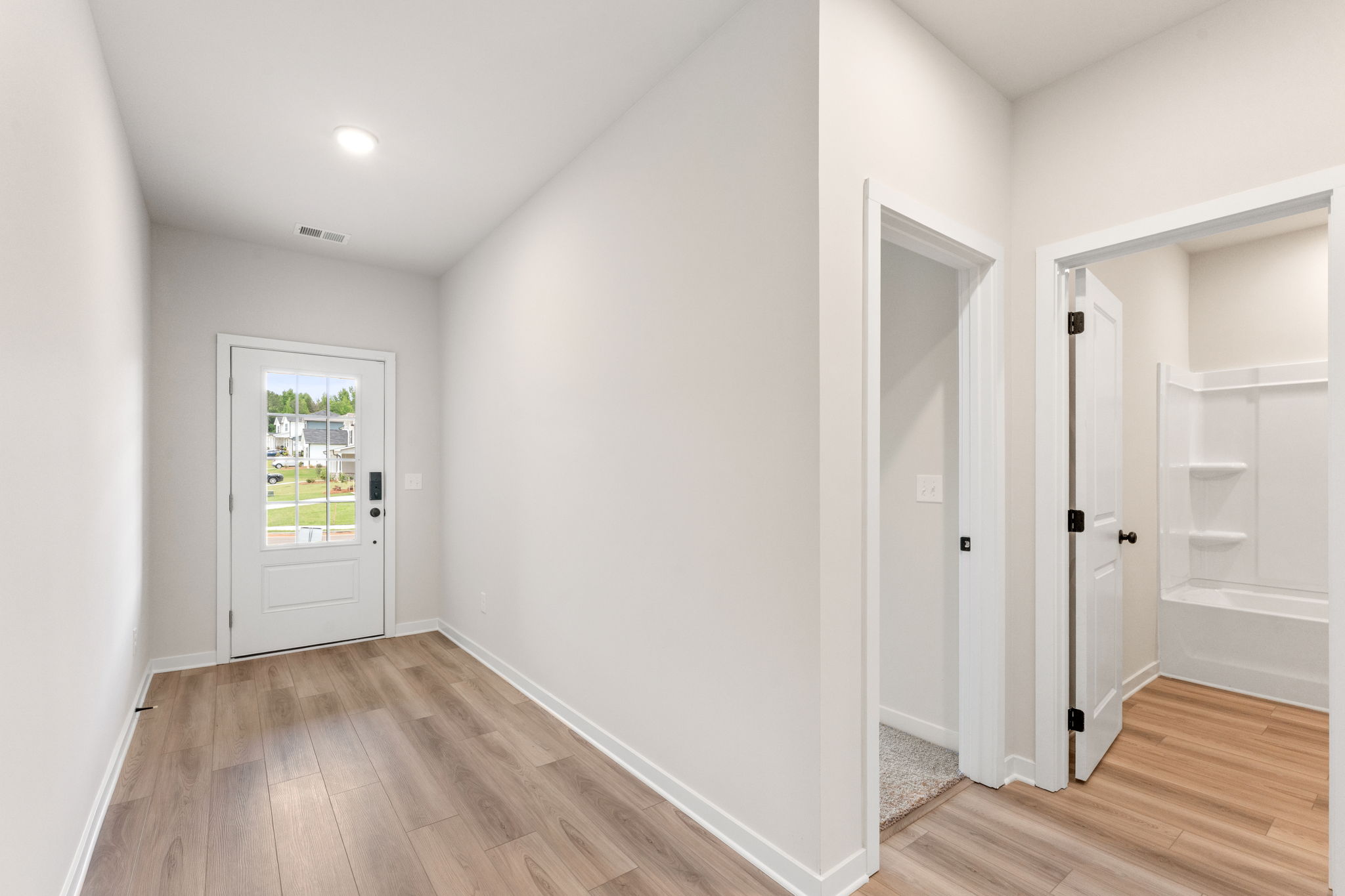 A room with white walls.