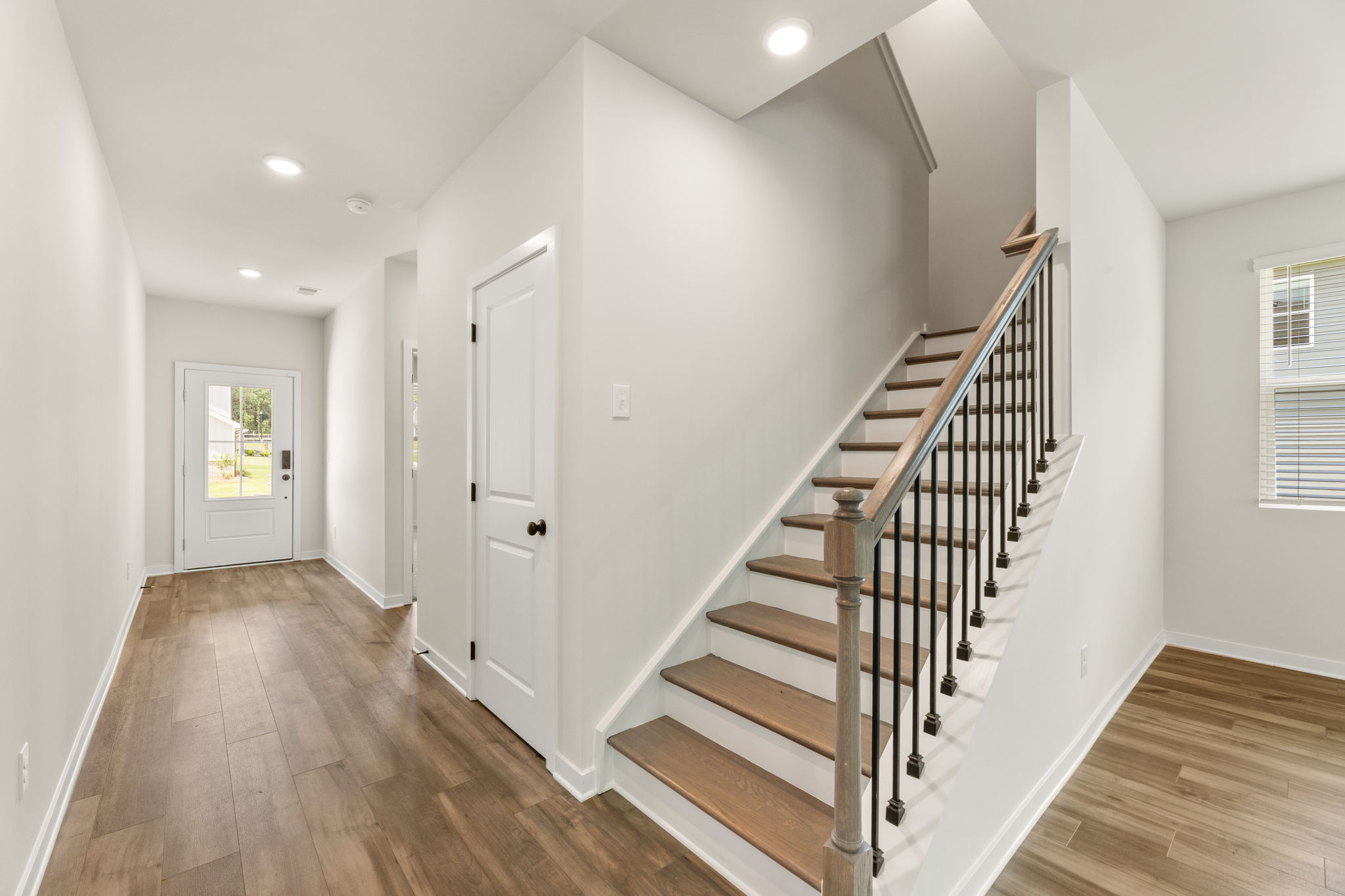 A staircase in a house.