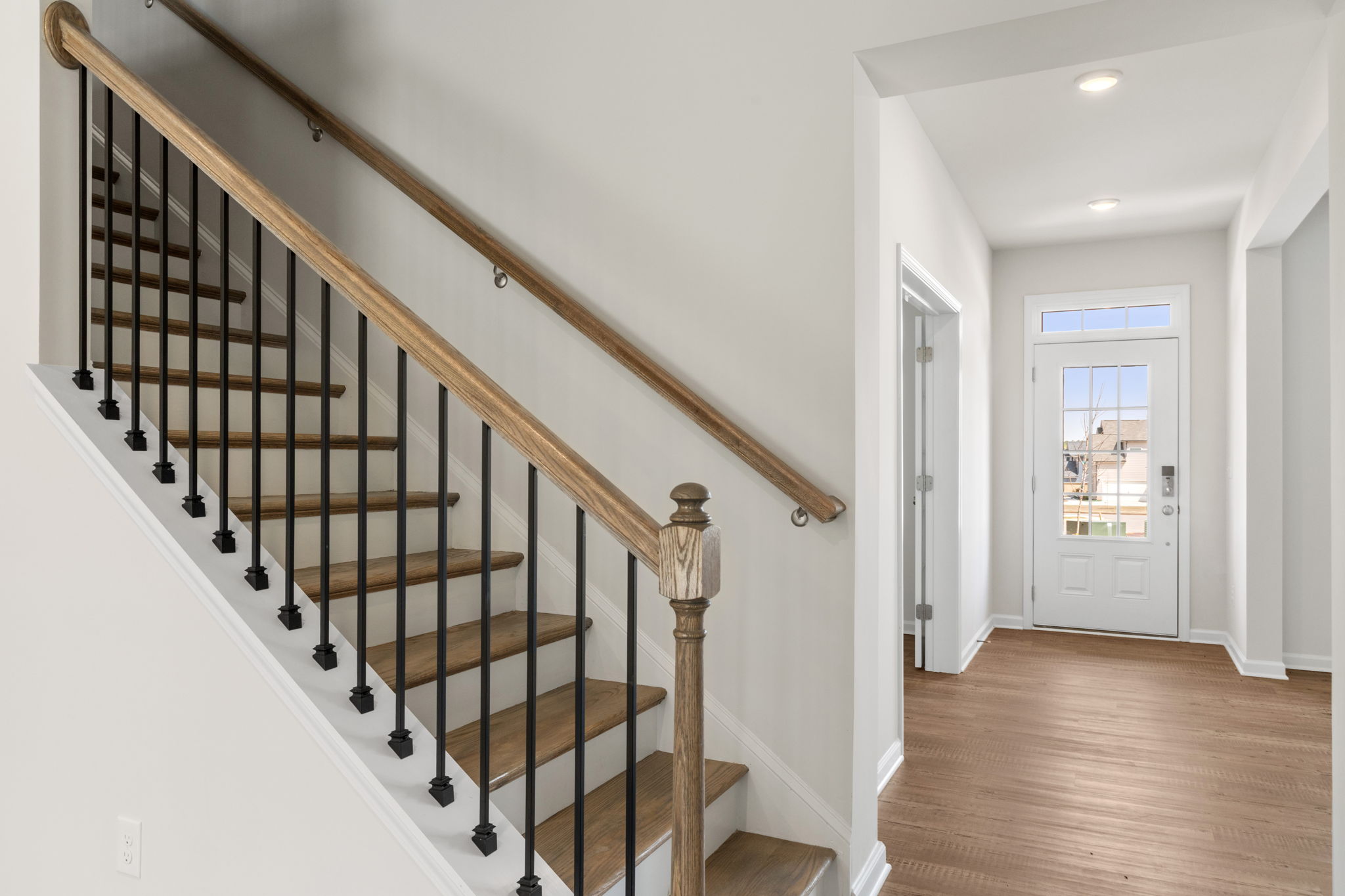 A staircase in a house.