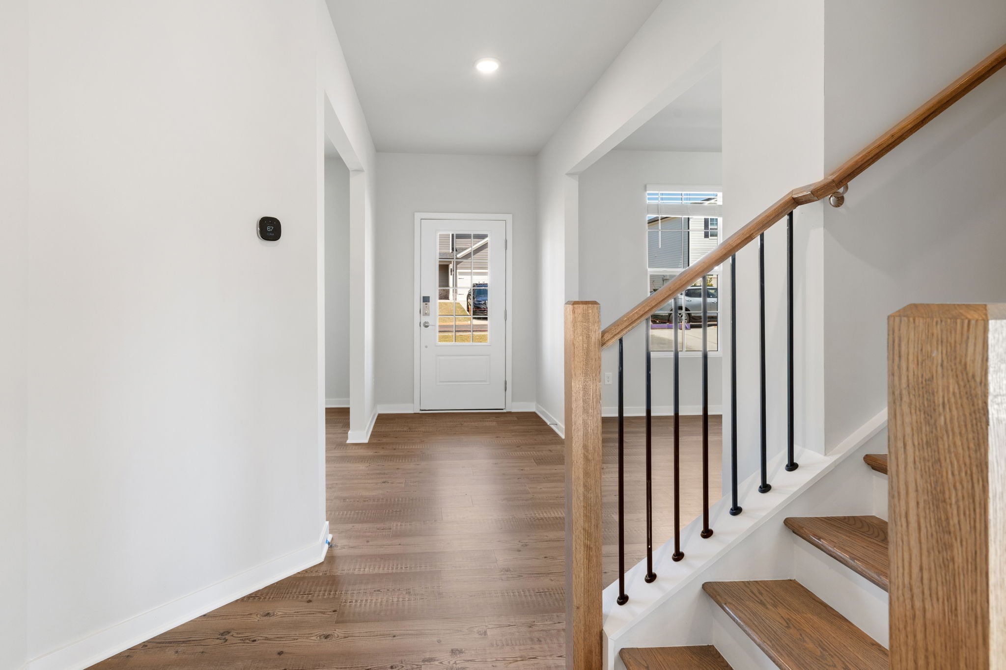 A staircase in a house.