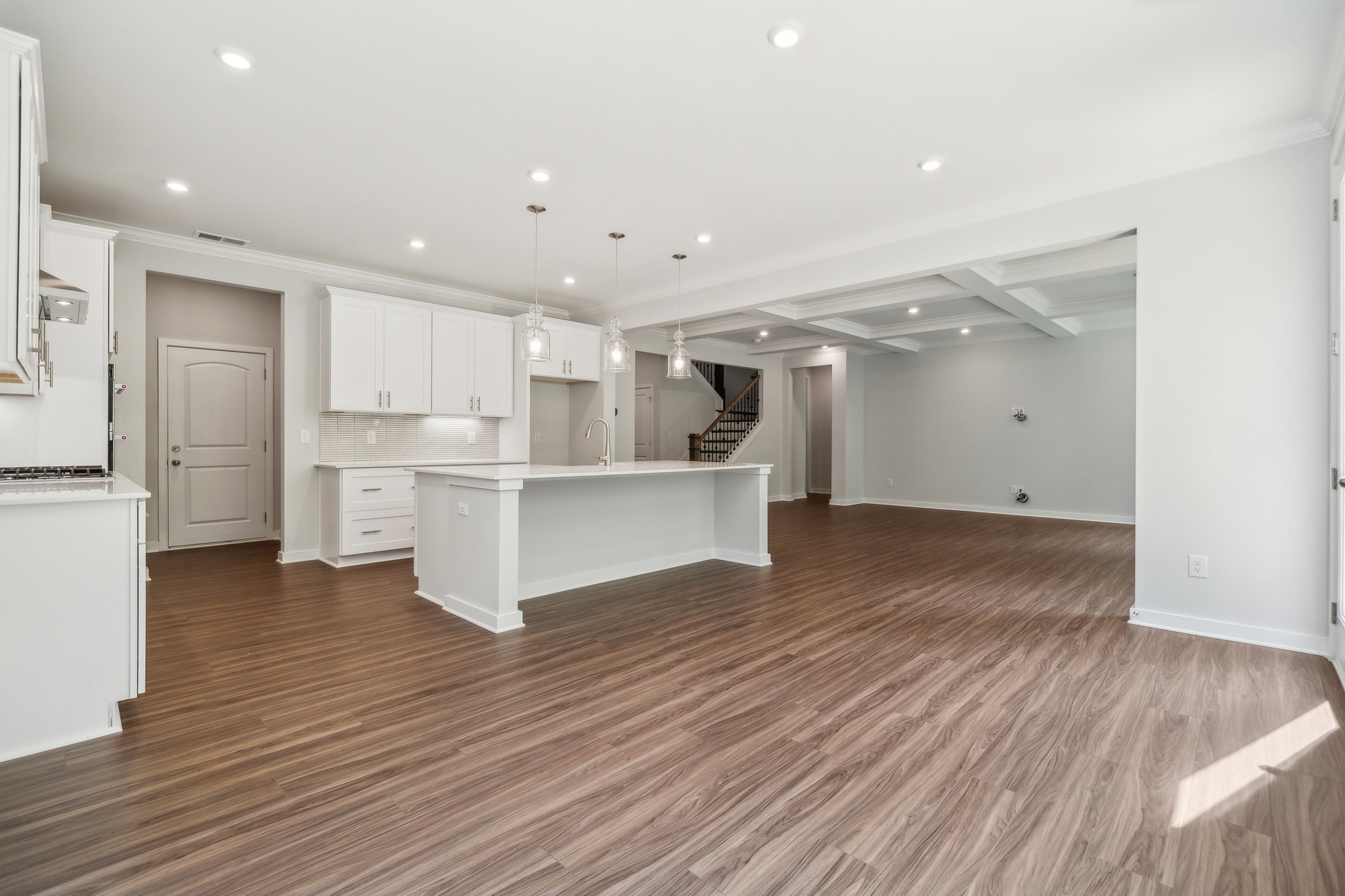 A large empty kitchen.