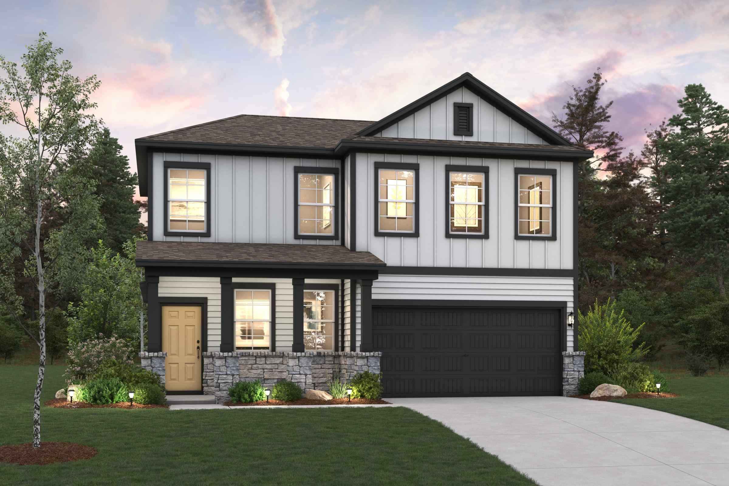 A house with a front yard with Martin Luther King Jr. National Historic Site in the background.