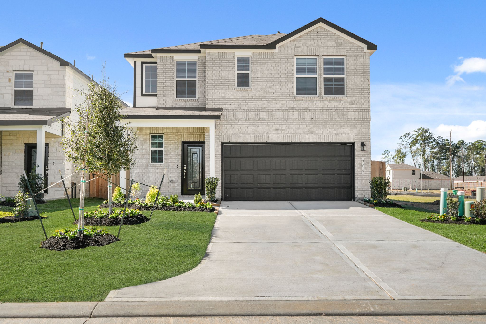 A building with a driveway.