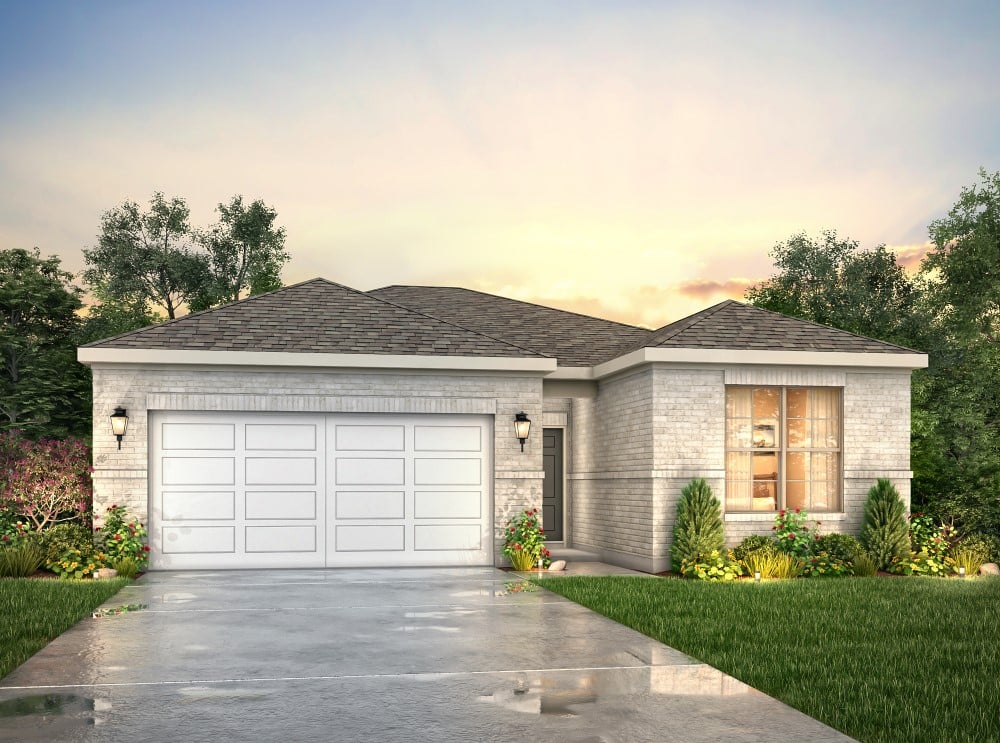 A house with a garage.