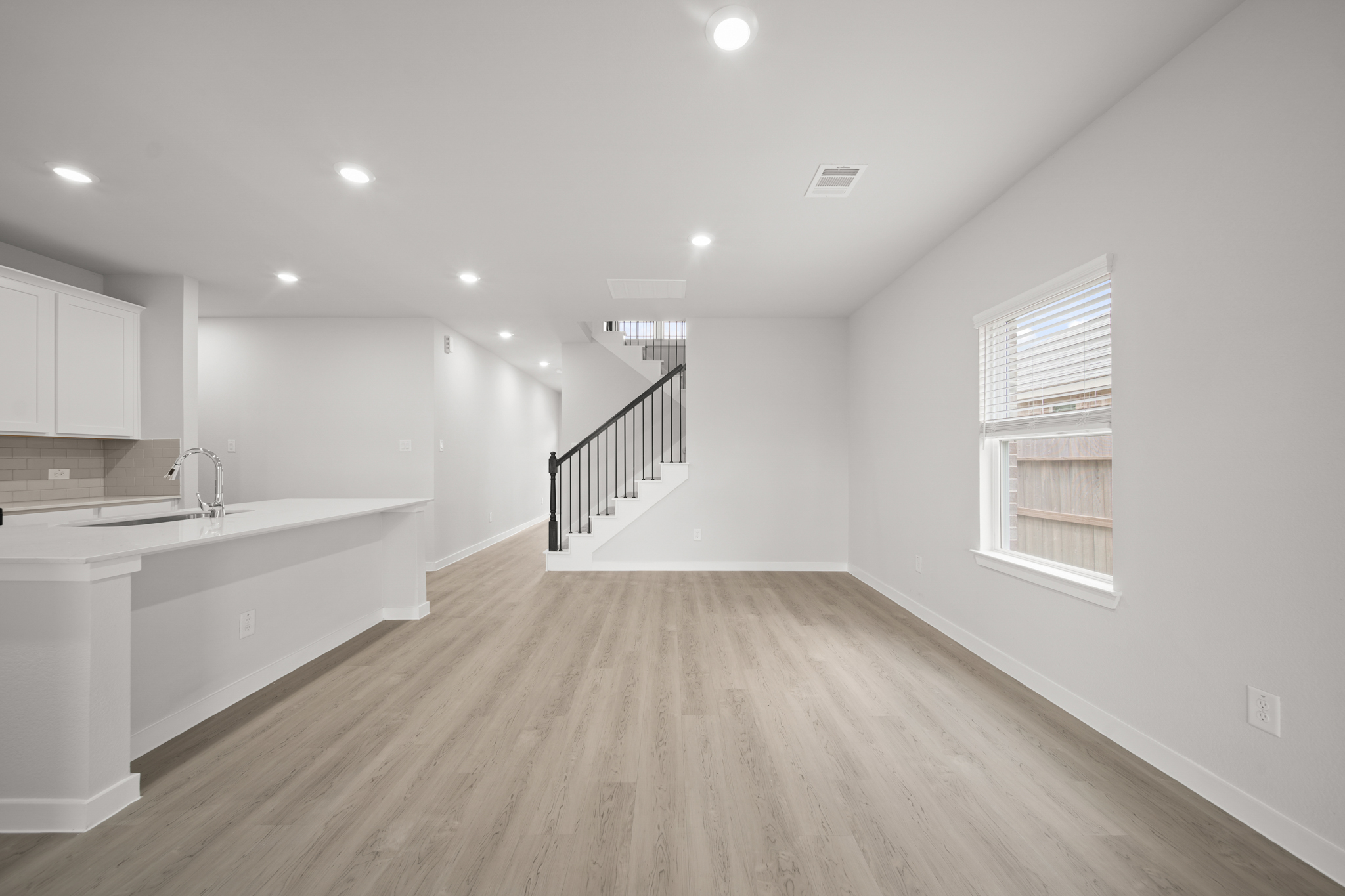 A large empty kitchen.