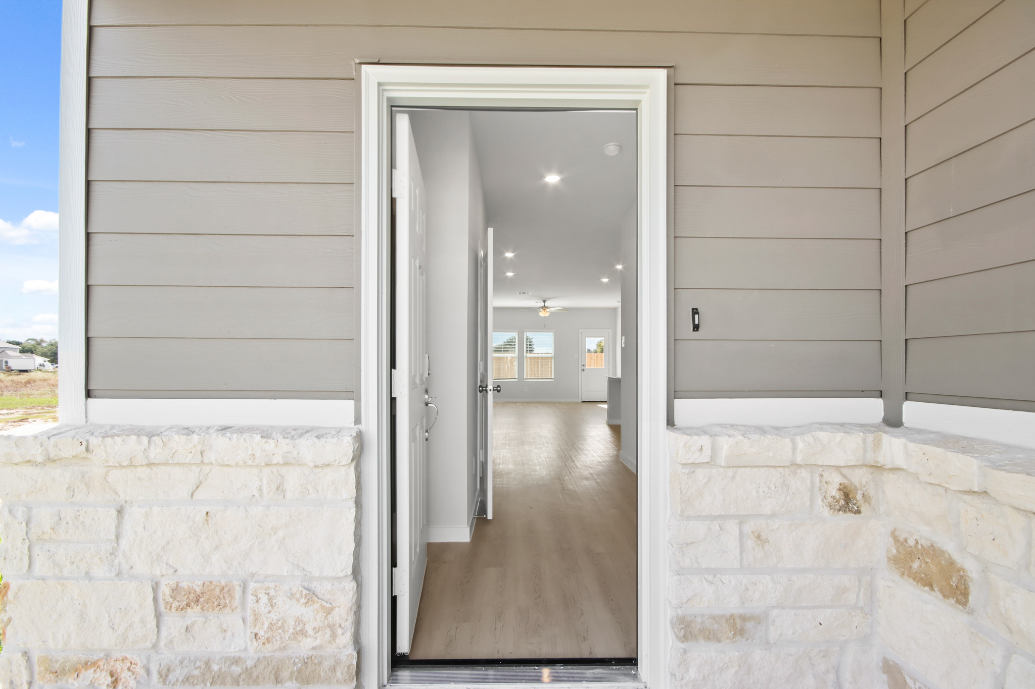 A doorway in a building.