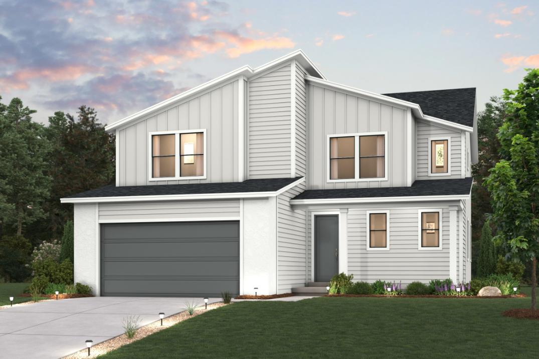 A house with a garage.