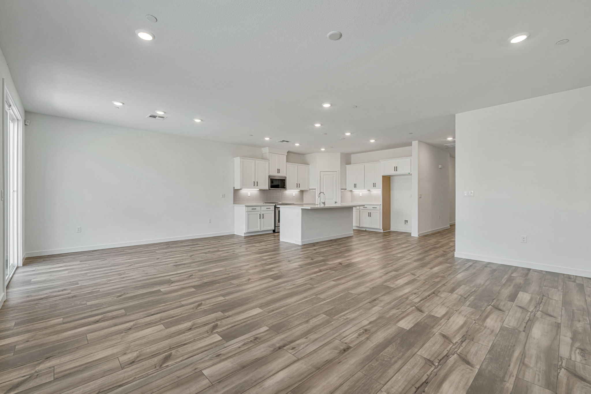 A large empty kitchen.